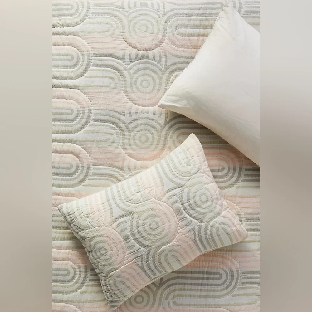 Anthropologie Marleigh Quilt Set of 2 King Shams